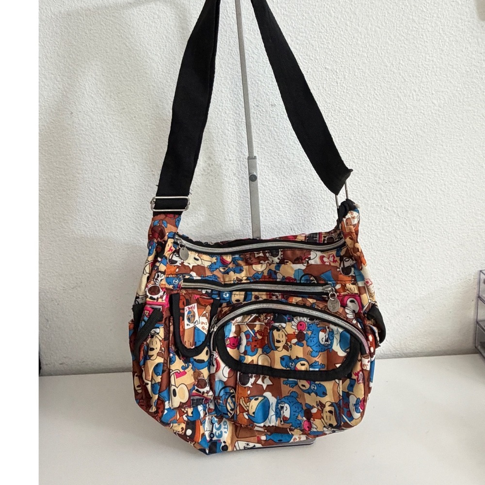 TOKIDOKI Print Crossbody Bag Save The Planet Harajuku Style Utility